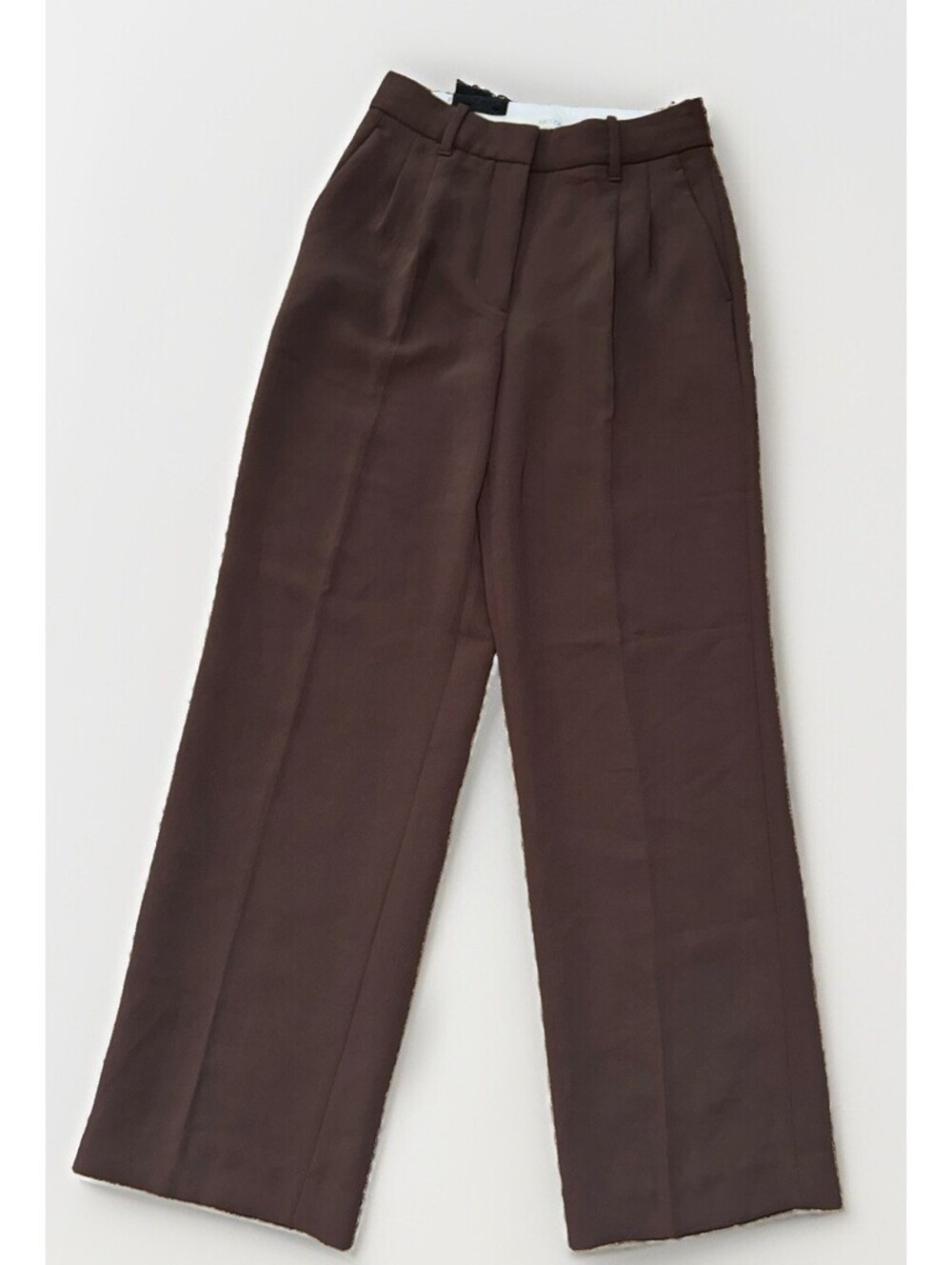 NEW Brown Aritzia Effortless Pant- Crepette. High rise. Wide leg. Sz 0 Short NWT